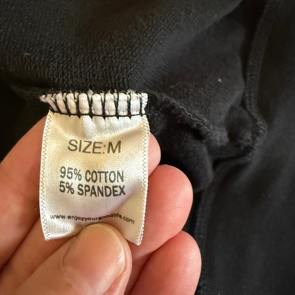 GOODLIFE Womens Full Zip Hoodie Black Size M Cotton Spandex Blend Made USA - Picture 10 of 14